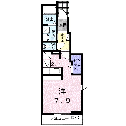 コスモス城東Ⅰ 101号室 間取り