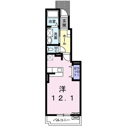 アルエットⅡ－Ｂ 103号室 間取り