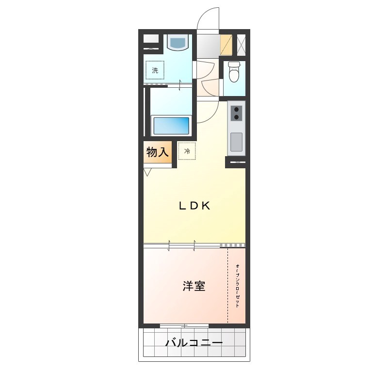 OYAMA URBAN CONECTION 206号室 間取り