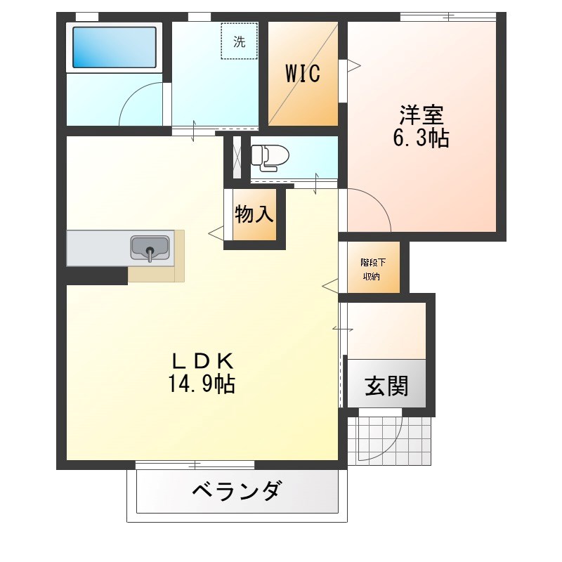 ユアメゾン小山H 101号室 間取り