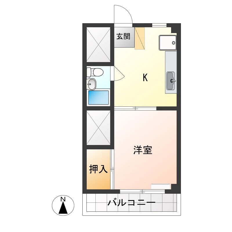 ブルースカイ峰 207号室 間取り