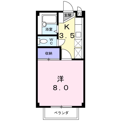 ラスターポイントＰａｒｔⅡ 103号室 間取り