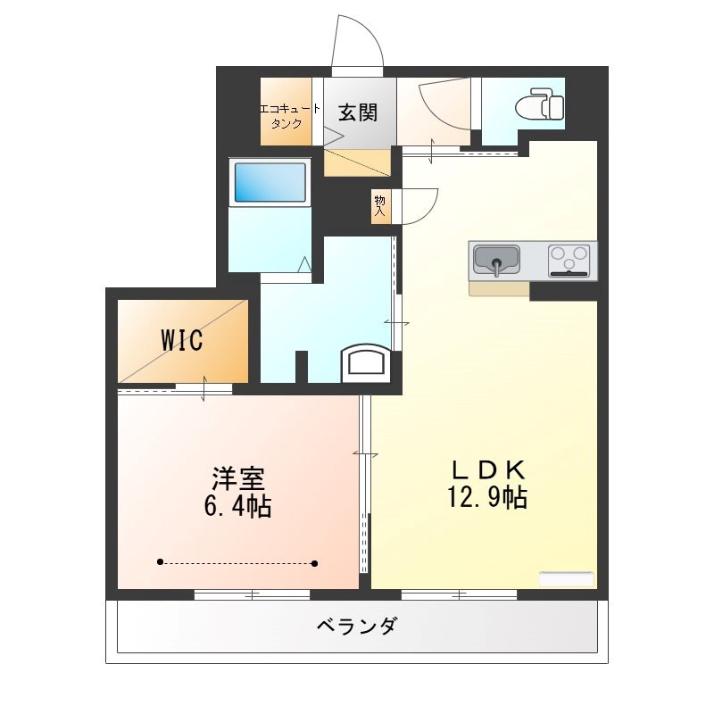 Residencia LuceRegalo　Aves 302号室 間取り