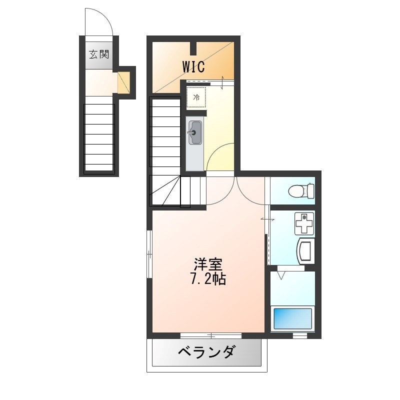 リヴェールさやか  201号室 間取り