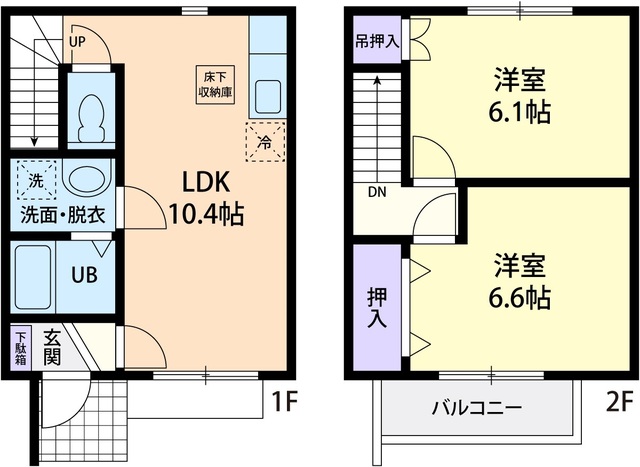 Ｐｅａｃｈ 102号室 間取り