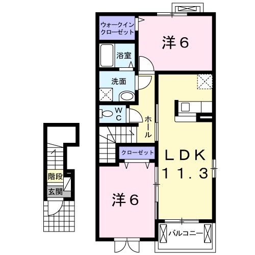 ファイン 204号室 間取り