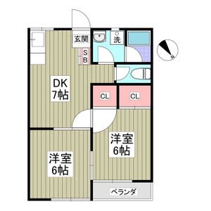 ファミールハイツB 203号室 間取り