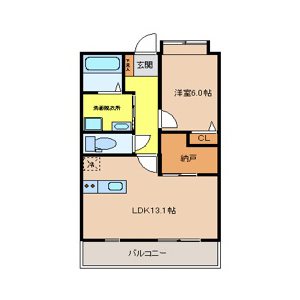 パルコート  402号室 間取り