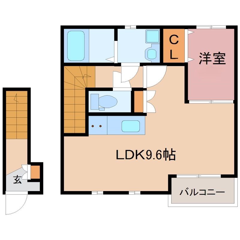 アルトフルス鶴田 205号室 間取り