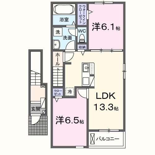 清原台３丁目アパートＡ 202号室 間取り