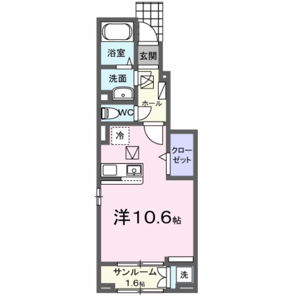 清原台３丁目アパートＢ 105号室 間取り