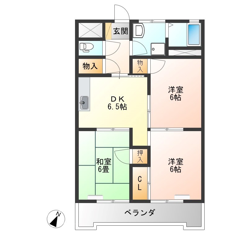 えだのマンション 212号室 間取り