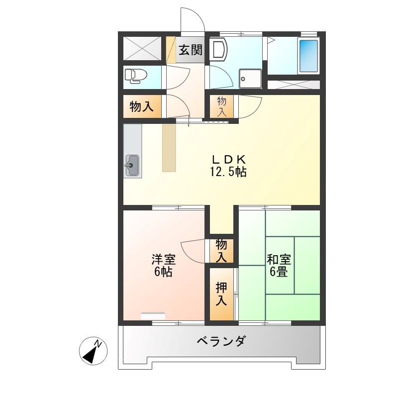 えだのマンション 412号室 間取り