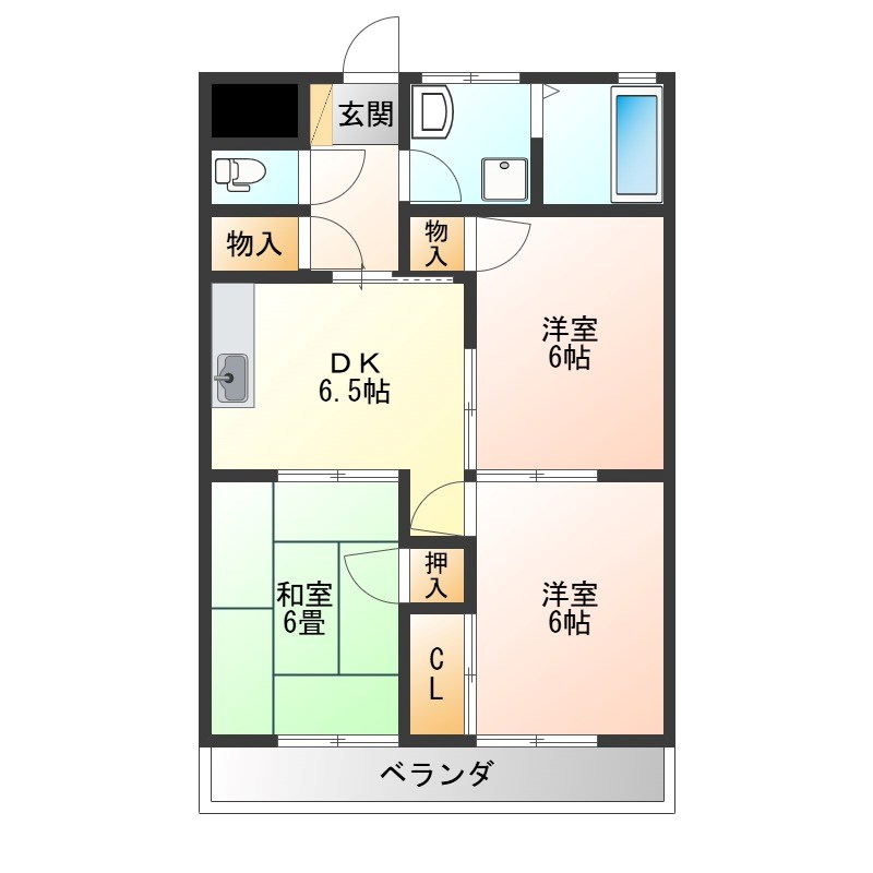 えだのマンション 212号室 間取り