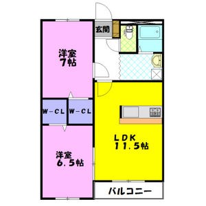 ヴィラ・コウヨウA 間取り図