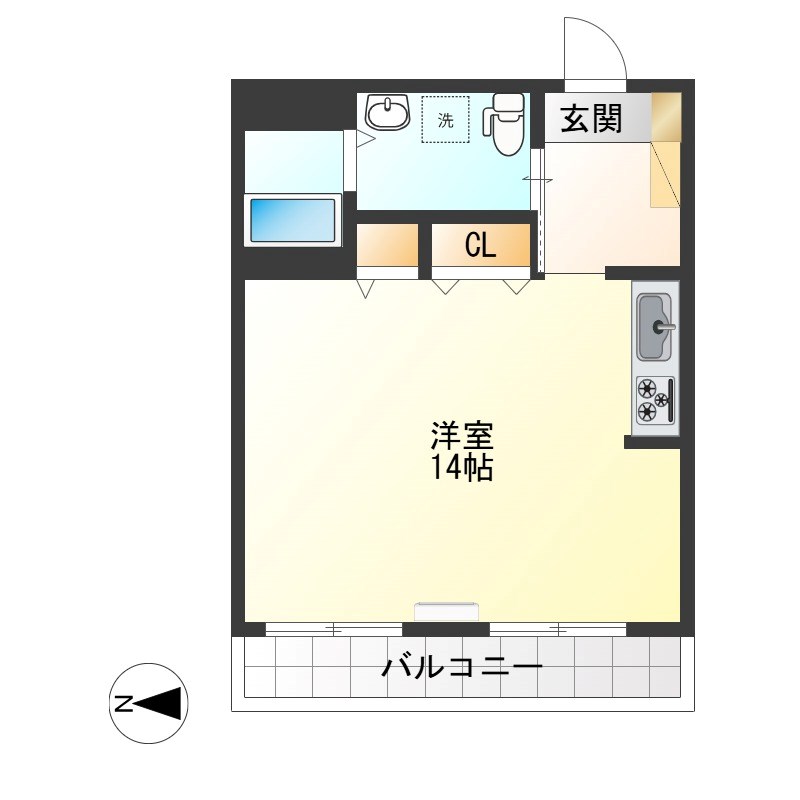 フロンティア 205号室 間取り