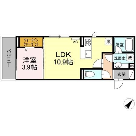 スフィーダ 202号室 間取り