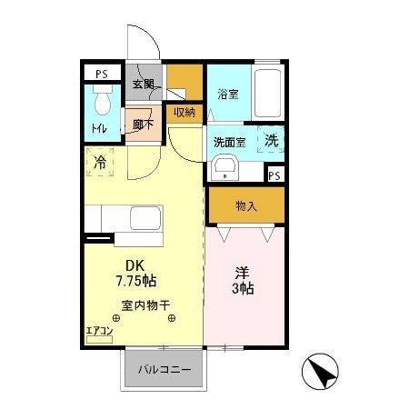 リヨン 203号室 間取り