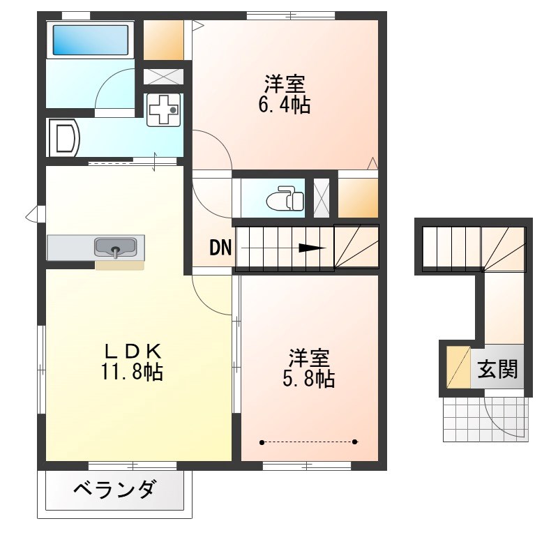 ソレイユⅡ 間取り図