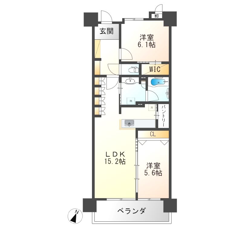 サーパス　ザ・タワー宇都宮 13F号室 間取り