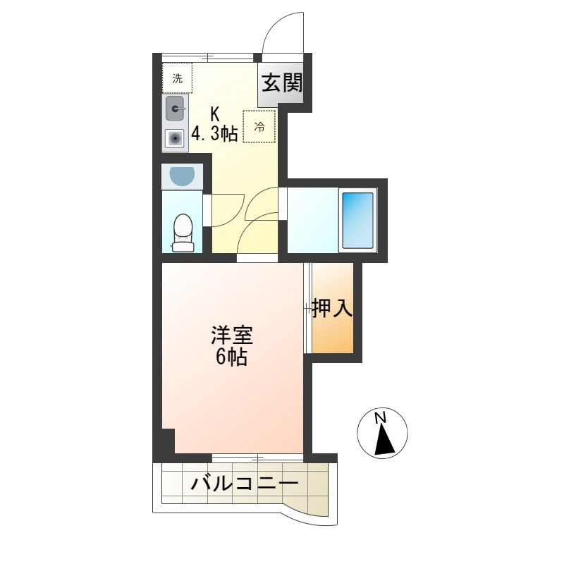 小山ステーションヒルズ  509号室 間取り