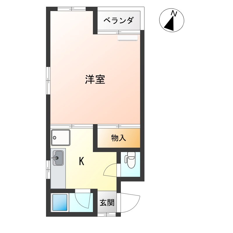 ドミトリー櫻館 201号室 間取り