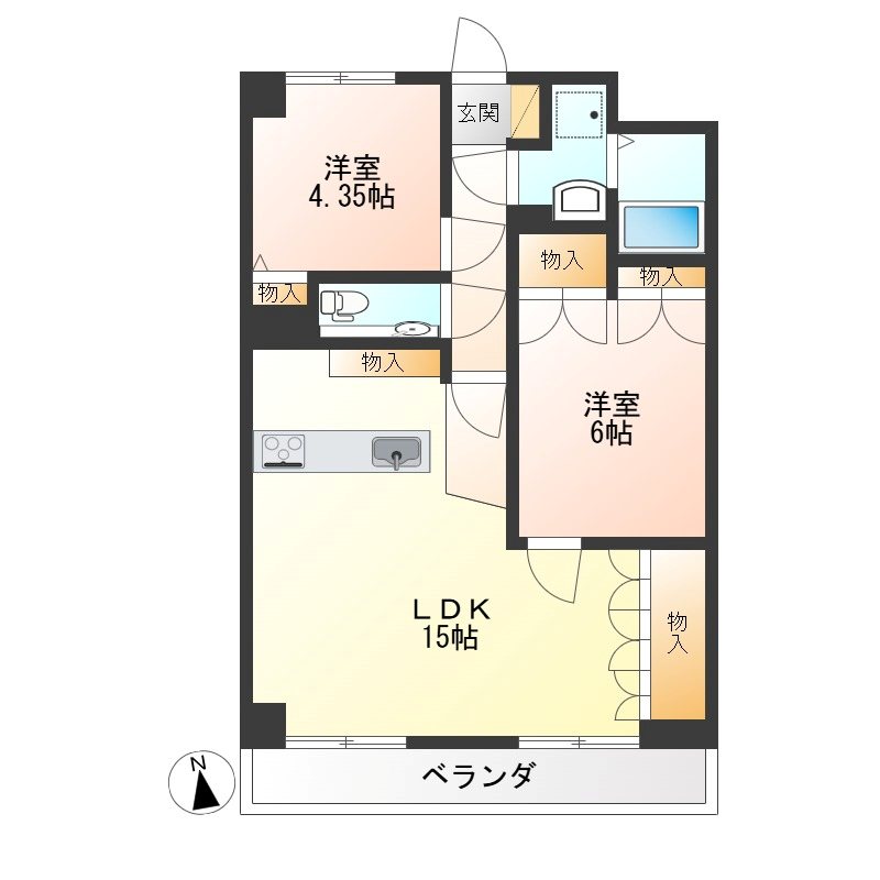 STパールハイツ 604号室 間取り