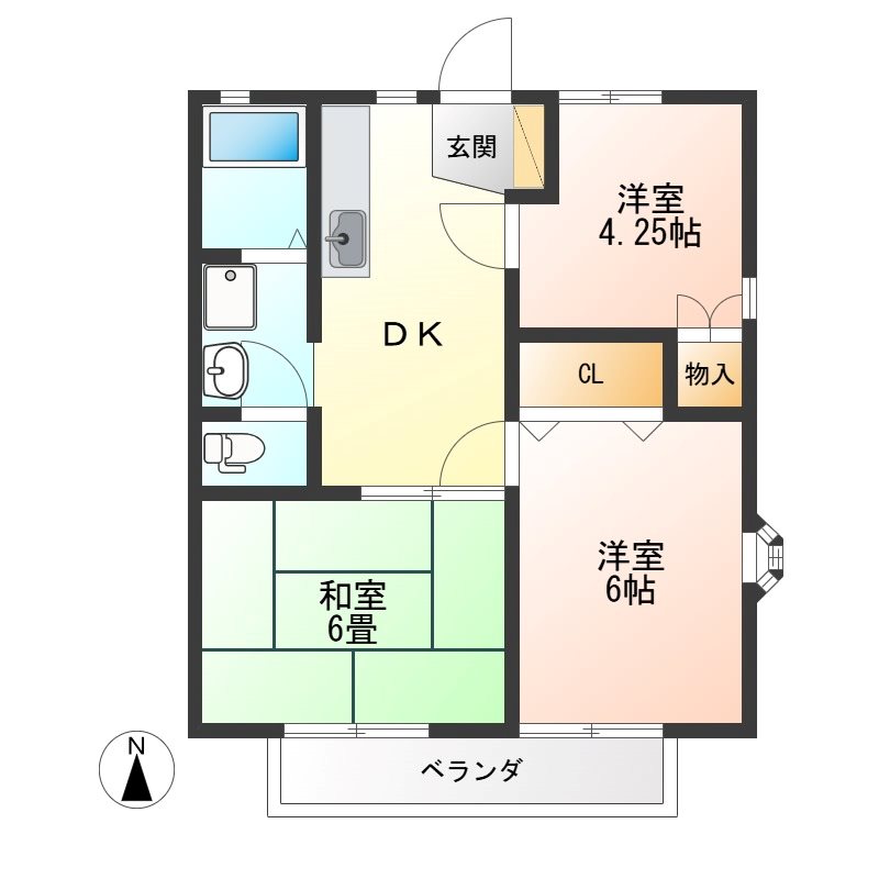 ファミリータウンみずほの　D棟 202号室 間取り