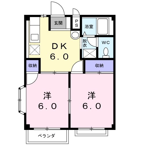 ＹＮハイツＡ 204号室 間取り