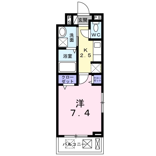 カレント 201号室 間取り