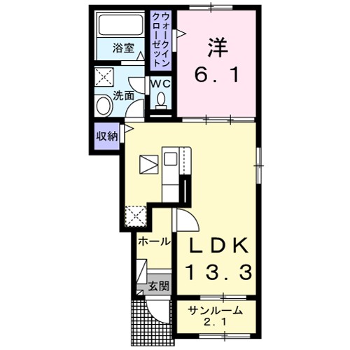 ブルースター　城東Ｂ 103号室 間取り