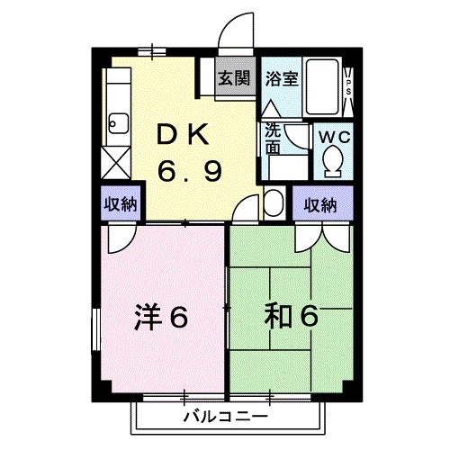 ドマーニＡ 204号室 間取り