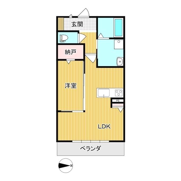 ABELIA 202号室 間取り
