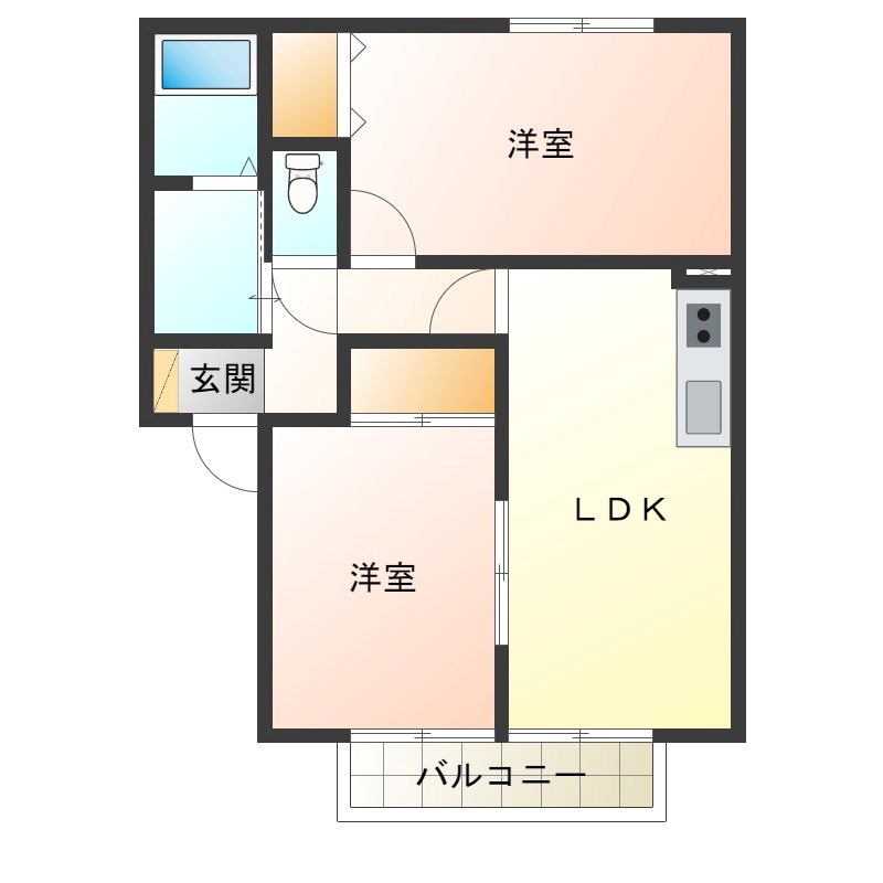 ハイツ花梨 間取り図