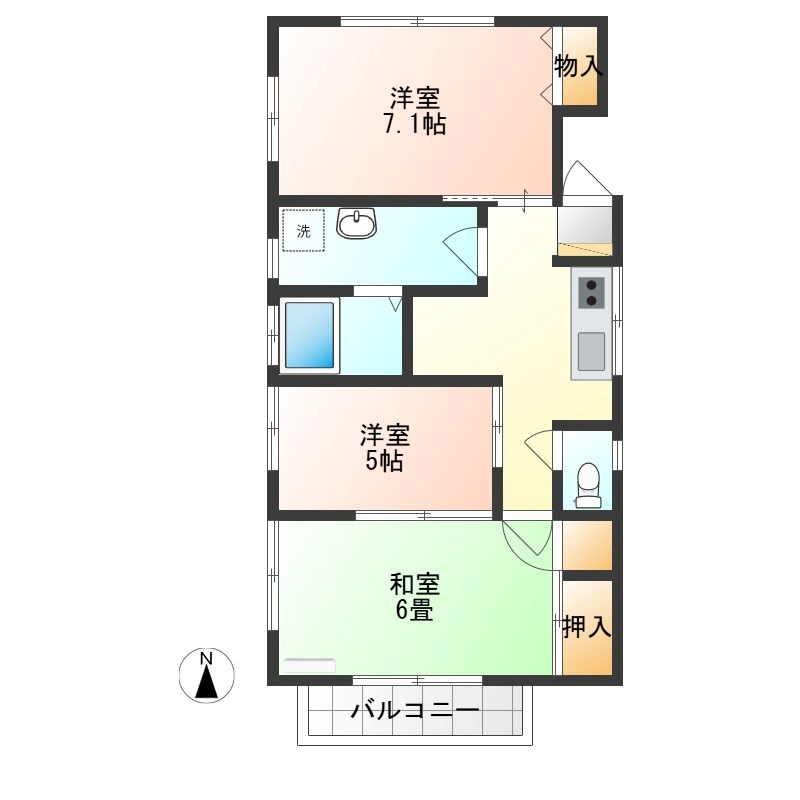 ドミールすず 202号室 間取り