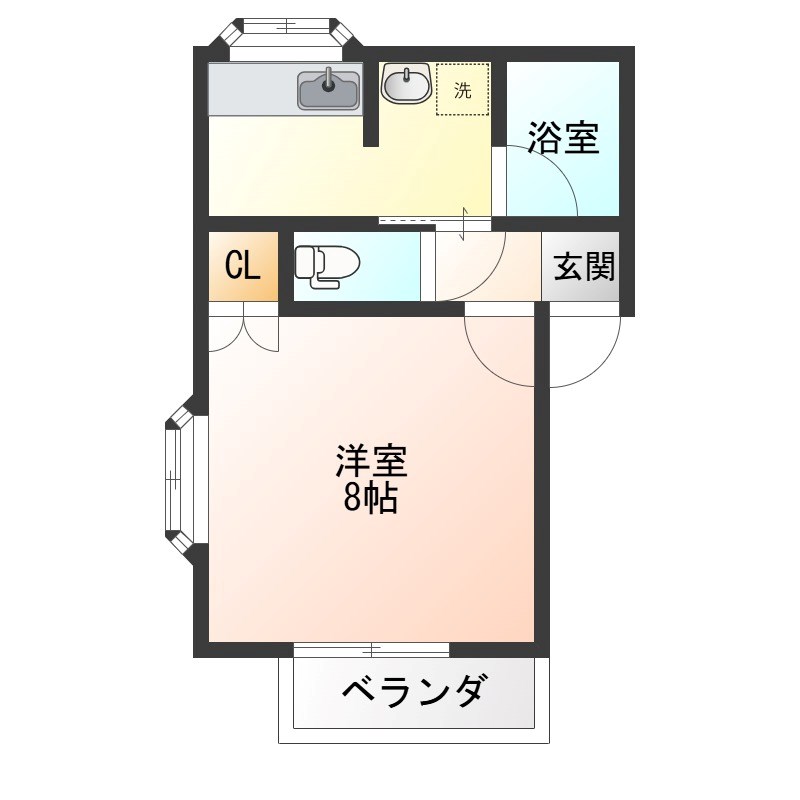 リバティ 102号室 間取り