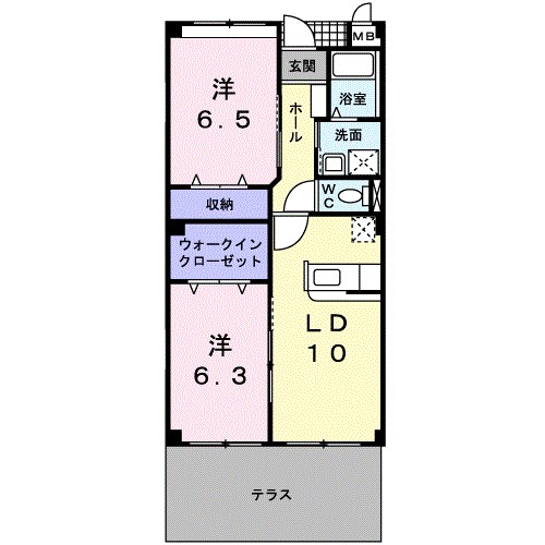 Ｚｅｐｈｙｒ　ゼファー 104号室 間取り