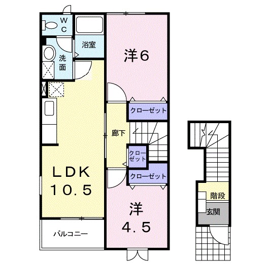 ファミーユＢ 201号室 間取り