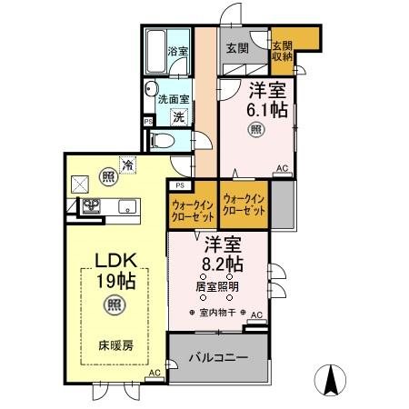 カーサ　アンビシオン 106号室 間取り