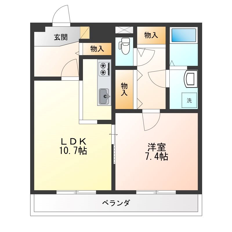 ルミライズ一条 105号室 間取り