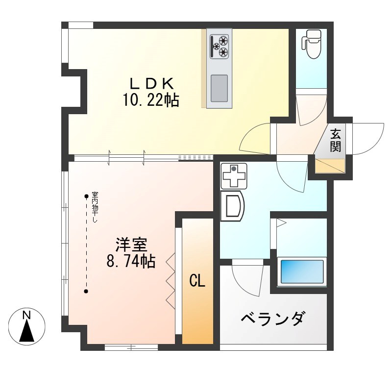 グランパセオ元今泉 505号室 間取り