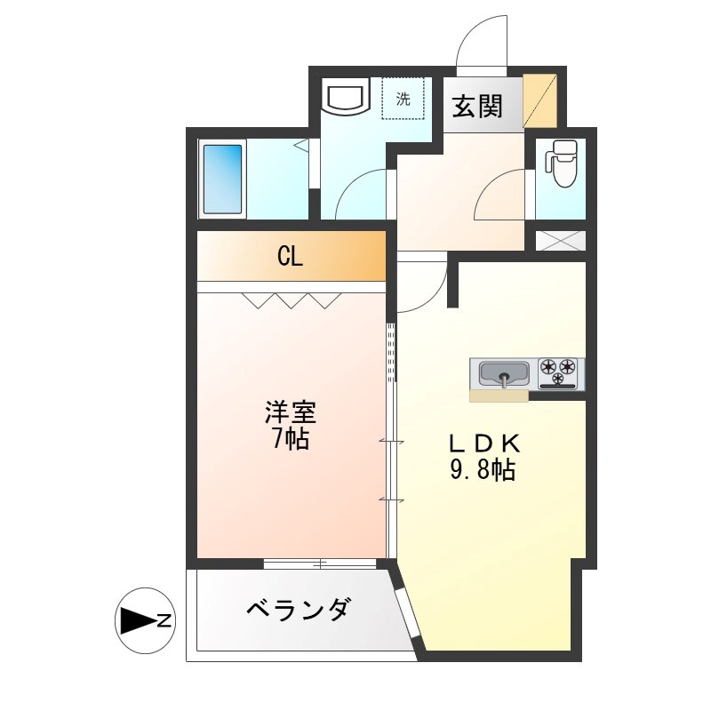 GRAN PASEO 元今泉 301号室 間取り