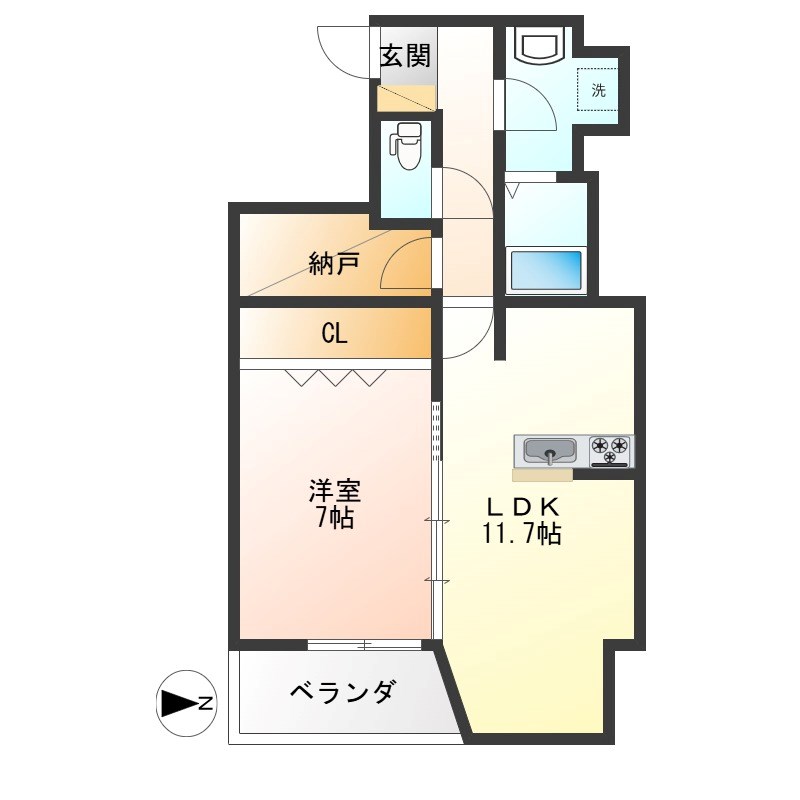 GRAN PASEO 元今泉 303号室 間取り