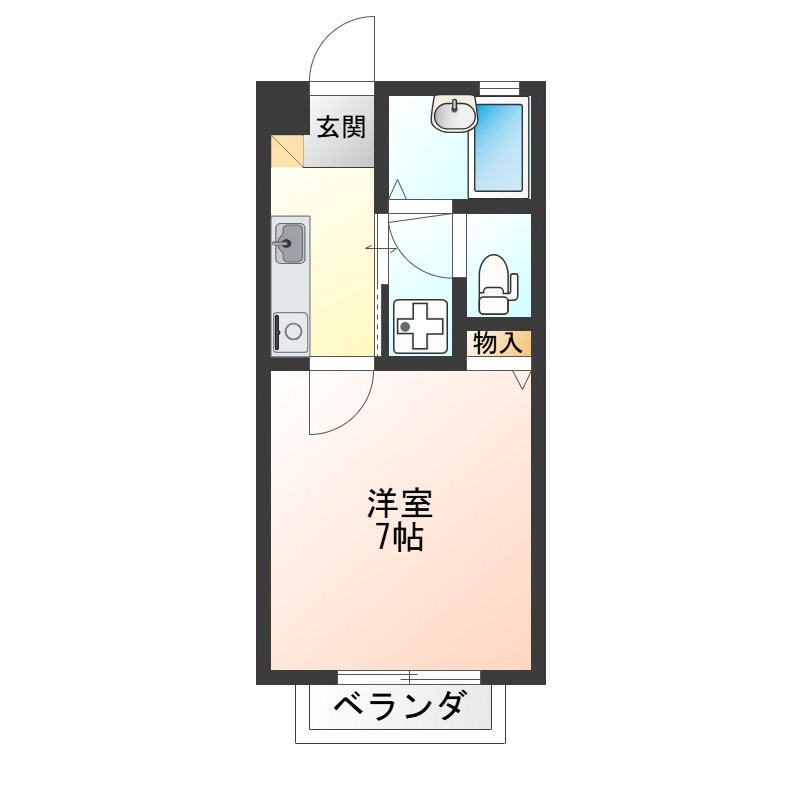 ニューひさごハイツA棟 202号室 間取り