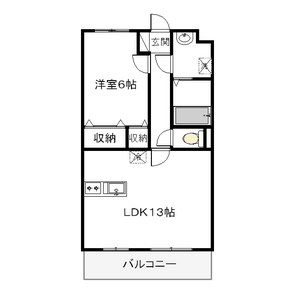 ルーナシティ 306号室 間取り