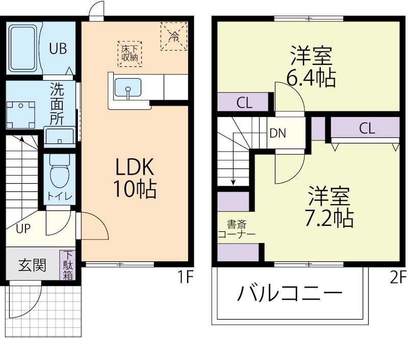 メゾネ　鶴ヶ峰 108号室 間取り