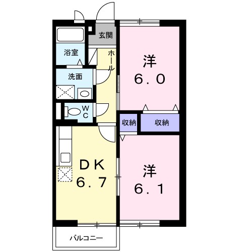 オトメハイツ 202号室 間取り