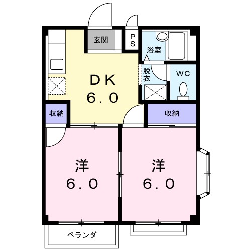 ロマニーカルベＣ 201号室 間取り