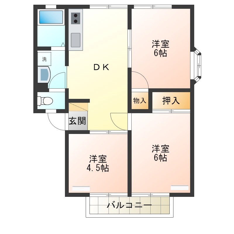 ツェレ吉水 203号室 間取り