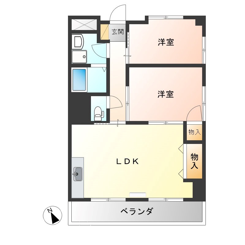 コーポ小尾 1005号室 間取り